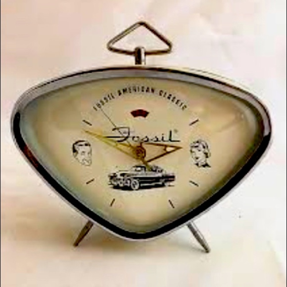 Vintage fossil alarm clock